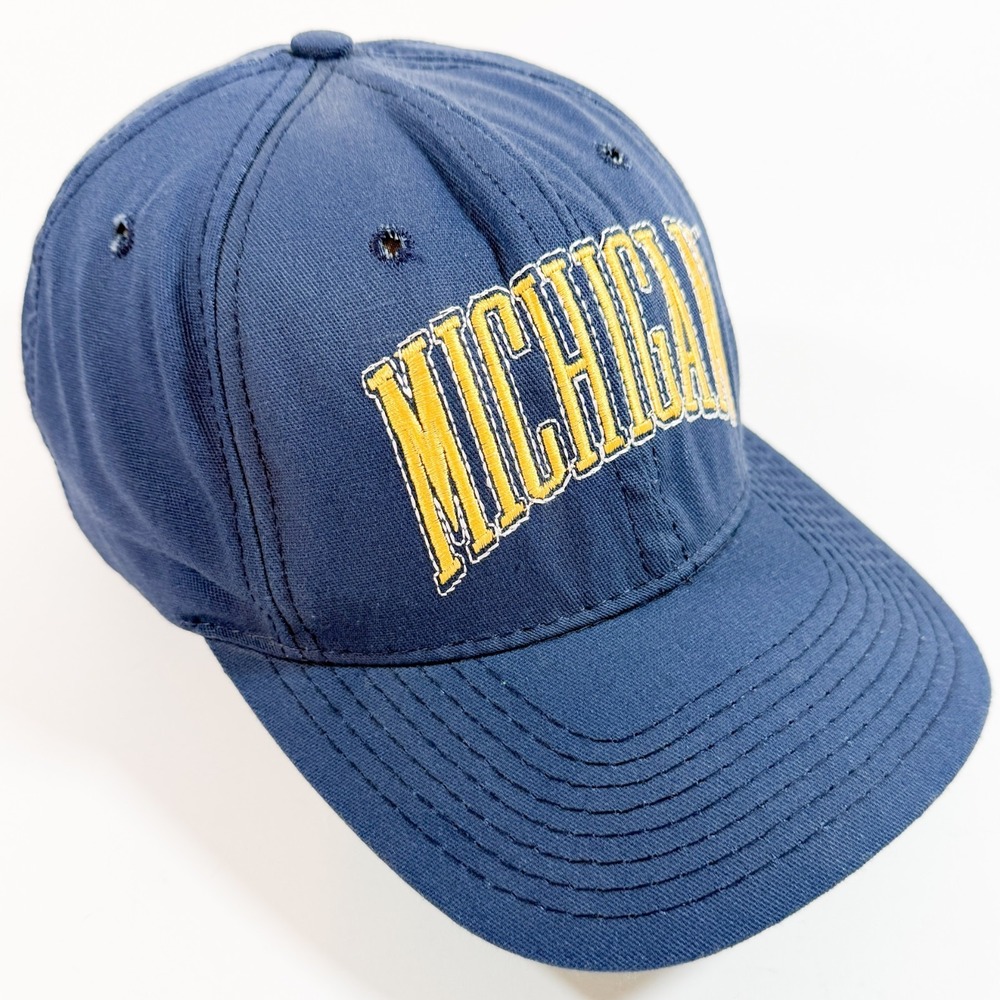 Vintage‎ Michigan Wolverines Snapback Hat USA Made Broner NCAA Cap 90s
